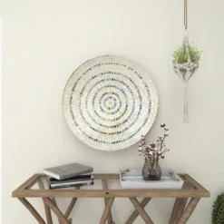 Mother Of Pearl Plate Handmade Mosaic Wall Decor Beige - Olivia & May -Home Decor Store GUEST a9aba61d 2c79 4d4e 9cba d35efcb8d8ec