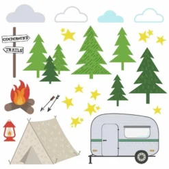 Camping Peel And Stick Wall Decal - RoomMates