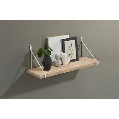 23.6" X 7.9" Feelwood Brushed Shelf Oak - Dolle Shelving 4 23.6" X 7.9" Feelwood Brushed Shelf Oak - Dolle Shelving - Image 2
