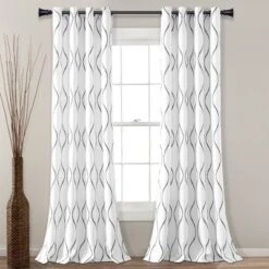 2pk 52"x84" Light Filtering Swirl Window Curtain Panels - Lush Décor -Home Decor Store GUEST aaa255d0 ef29 4941 8959 1dd015c53726