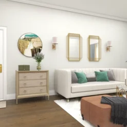 Rectangle Metal Glam Geometric Wall Mirror Gold - CosmoLiving By Cosmopolitan -Home Decor Store GUEST ac87ee4c 0f8e 4bbe b452 07cb3561b58c