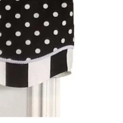 Glory Dotty Style High Quality 3" Rod Pocket Valance 50" X 16" Black By RLF Home