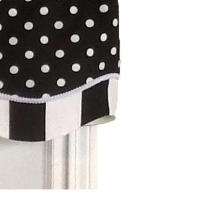 Glory Dotty Style High Quality 3" Rod Pocket Valance 50" X 16" Black By RLF Home 3 Glory Dotty Style High Quality 3" Rod Pocket Valance 50" X 16" Black By RLF Home