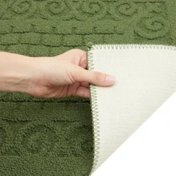 Farmlyn Creek Green Rectangle Rug With Latex Backing, Kitchen Mat, Indoor Outdoor Doormat For Home Entryway (43 X 20 In) -Home Decor Store GUEST acc91b0b e533 4432 8502 7691465e2bbd