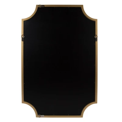 24" X 36" Hogan Framed Scallop Wall Mirror Gold - Kate And Laurel 5 24" X 36" Hogan Framed Scallop Wall Mirror Gold - Kate And Laurel - Image 3