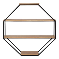 Lintz Octagon Floating Wall Shelves - Kate & Laurel All Things Decor