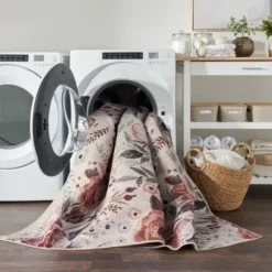 Nourison Washables Floral Indoor Non-Skid Area Rug -Home Decor Store GUEST af723828 ca26 4a6e 9021 beaac47ce03d