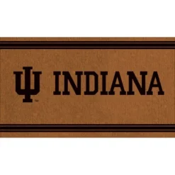 Evergreen Indiana University Logo Turf Mat, Brown- 28 X 16 Inches Indoor Outdoor Doormat