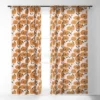 Alison Janssen Boho Poppies Single Panel Sheer Window Curtain - Society6