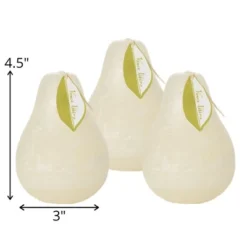 Melon White Pear Candles - Set Of 3 -Home Decor Store GUEST b09299b8 1409 4583 9ddf 1d09f19582e2