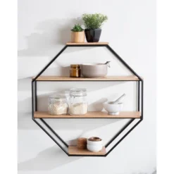 Lintz Octagon Floating Wall Shelves - Kate & Laurel All Things Decor -Home Decor Store GUEST b0fcd6d4 123e 4155 ae4f 5b43ebf536fb