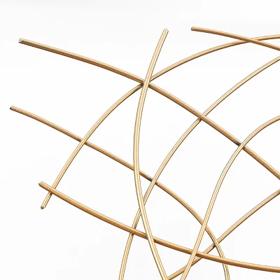 LuxenHome 26.4" Square Gold Abstract Metal Wall Decor 8 LuxenHome 26.4" Square Gold Abstract Metal Wall Decor - Image 6