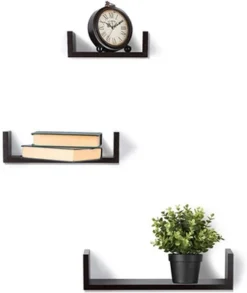Display Floating Wooden Shelves With Espresso Finish - Set Of 3 Wall Decoration Shelves - Homeitusa -Home Decor Store GUEST b42d0424 e881 4aba b708 472f0c674686