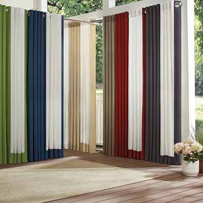 Hampton Border Outdoor Room Darkening Curtain Panel - Waverly Sun N Shade 12 Hampton Border Outdoor Room Darkening Curtain Panel - Waverly Sun N Shade - Image 10