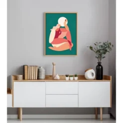 18" X 24" Sylvie How The Sun Loves The Moon Framed Canvas Wall Art By Maggie Stephenson Natural - Kate And Laurel -Home Decor Store GUEST b4e72182 315c 49bf a05c 29844f0a0835