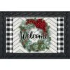 Briarwood Lane Winter Wreath Welcome Doormat Checkered Indoor Out -Home Decor Store GUEST b65f313b b3ca 4b82 946f 2fbad041524b