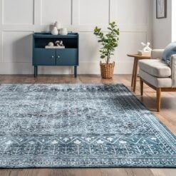 NuLOOM Prestyn Machine Washable Faded Trellis Area Rug -Home Decor Store GUEST b7a6d68e f8fc 4546 93ca 20f4bd4568b6