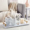 Rectangle Marble Serving Tray, Jewelry Trinket Tray, Perfume Tray, Bathroom Toilet Vanity Tray With Handle (White 15"x7.5"x0.4") -Home Decor Store GUEST b7bdd0de 5129 4630 9924 979509ccd034