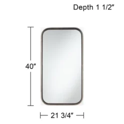 Uttermost Ellyson Rectangular Vanity Decorative Wall Mirror Modern Matte Bronze Iron Frame 21 3/4" Wide For Bathroom Bedroom Living Room Home Entryway -Home Decor Store GUEST b91830ff 75a7 4817 a30f 1244de73d9cc