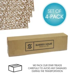 Sussexhome Leaves Collection Non-Slip Carpet Stair Treads, 9" X 28" -Home Decor Store GUEST b96598f8 19f4 4002 85b5 4c791729225d