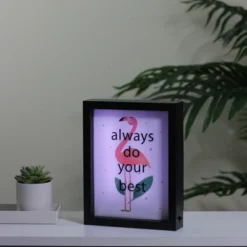 Northlight LED Lighted 'Always Do Your Best' Flamingo Framed Light Box 9" X 7" -Home Decor Store GUEST ba96ed57 9de1 4546 bff7 156a78b1a90b