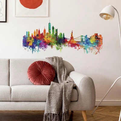 New York City Skyline Peel And Stick Giant Wall Decal - RoomMates 3 New York City Skyline Peel And Stick Giant Wall Decal - RoomMates - Image 2
