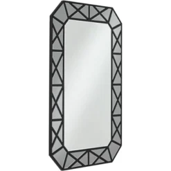 Noble Park Allamande Rectangular Vanity Decorative Wall Mirror Modern Smoke Beveled Glass Matte Black Frame 26" Wide For Bathroom Living Room House -Home Decor Store GUEST be436b4b 5d86 4757 a0fc 2adebe9051e6