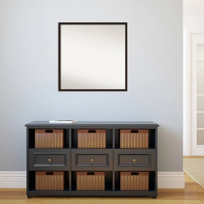 27" X 27" Non-Beveled Carlisle Espresso Narrow Wood Wall Mirror - Amanti Art 10 27" X 27" Non-Beveled Carlisle Espresso Narrow Wood Wall Mirror - Amanti Art - Image 8