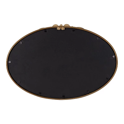 27" X 18.7" Arendahl Oval Wall Mirror Gold - Kate & Laurel All Things Decor 5 27" X 18.7" Arendahl Oval Wall Mirror Gold - Kate & Laurel All Things Decor - Image 3