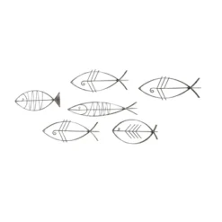 Set Of 6 Metal Fish Indoor Outdoor Wire Wall Decors Black - Olivia & May -Home Decor Store GUEST c16e3f2d e39a 494f ade4 807dcc09af9c
