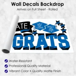 Big Dot Of Happiness Blue Graduation Party Photo Backdrop - Wall Decals -Home Decor Store GUEST c19fbf69 1fc3 4338 afd3 a292157bf9a1