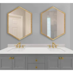 22" X 31" Laverty Hexagon Wall Mirror Gold - Kate & Laurel All Things Decor 13 22" X 31" Laverty Hexagon Wall Mirror Gold - Kate & Laurel All Things Decor -Home Decor Store GUEST c1b5407a 7f51 49ad 92ee 446537a59ce7