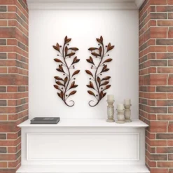 Metal Leaf Wall Decor Set Of 2 Brown - Olivia & May -Home Decor Store GUEST c4675704 f7f2 439e b521 f50426fc1b3a