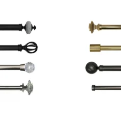 Linen Avenue Grey Stone Single And Double Window Curtain Rod Set -Home Decor Store GUEST c4b78eac 9320 4f0a a63a 03a7c0adbf46