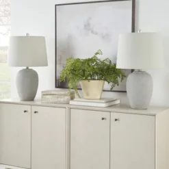 23" Farmhouse Ceramic Urn Pot Table Lamp - Nourison 18 23" Farmhouse Ceramic Urn Pot Table Lamp - Nourison -Home Decor Store GUEST c5e7e454 3b3d 4108 884c 54ae341cbf95