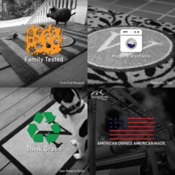 2'x3' ColorStar Static Door Mat Gray - Bungalow Flooring -Home Decor Store GUEST c6b6a7a9 4eb4 46e4 adb5 94b131214201 1