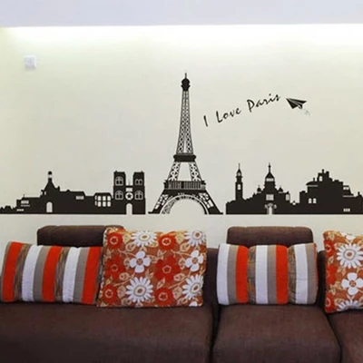 Unique Bargains Self Adhesive Buildings Eifel Tower Sticker Deca PVC Wall Mural 24" X 35" Black 1 Pc 6 Unique Bargains Self Adhesive Buildings Eifel Tower Sticker Deca PVC Wall Mural 24" X 35" Black 1 Pc - Image 4