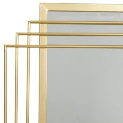Rectangle Metal Glam Geometric Wall Mirror Gold - CosmoLiving By Cosmopolitan -Home Decor Store GUEST c89a7e84 e22d 4203 a09d fd9daa71a895