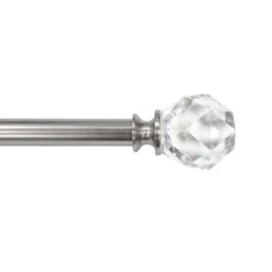 Decorative Drapery Curtain Rod With Faceted Crystal Finials Brushed Nickel - Lumi Home Furnishings 11 Decorative Drapery Curtain Rod With Faceted Crystal Finials Brushed Nickel - Lumi Home Furnishings -Home Decor Store GUEST cb3edd26 c321 4a81 a6f0 b82fe47d413a