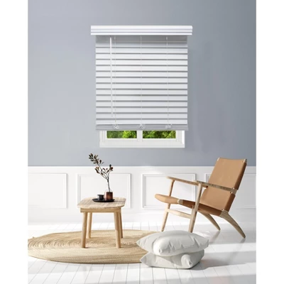 Linen Avenue Cordless Faux Wood Blind, Outside Mount 3 Linen Avenue Cordless Faux Wood Blind, Outside Mount