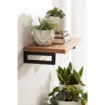 24" X 3" Lankford Wood Shelf Natural/Black - Kate & Laurel All Things Decor 9 24" X 3" Lankford Wood Shelf Natural/Black - Kate & Laurel All Things Decor - Image 7