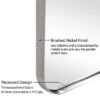 ANDY STAR 20 Inch Tall By 30 Inch Wide Rectangular Tilting Modern Floating Vanity Mirror With Rounded Edges And Adjustable Wall Mounts, Brushed Nickel -Home Decor Store GUEST cbeb03c8 1255 4a35 bf95 84efb94e2a9a