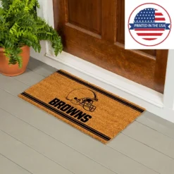 Evergreen Cleveland Browns Logo Turf Mat, Brown- 28 X 16 Inches Indoor Outdoor Doormat -Home Decor Store GUEST cdd5ed46 9e0b 48fa 920f e13bbd9a2a8a