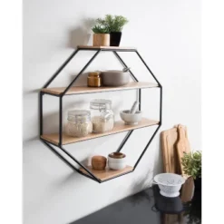 Lintz Octagon Floating Wall Shelves - Kate & Laurel All Things Decor -Home Decor Store GUEST ce3bf3d4 86fc 468e b585 692b5f395962