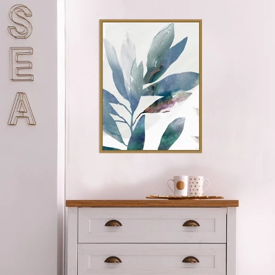 18" X 24" Indigo Sprig I By Isabelle Z Framed Canvas Wall Art - Amanti Art 5 18" X 24" Indigo Sprig I By Isabelle Z Framed Canvas Wall Art - Amanti Art - Image 3