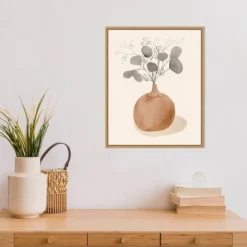 16" X 20" La Planta I Floral Vase By Victoria Barnes Framed Canvas Wall Art - Amanti Art -Home Decor Store GUEST d2b2b81f 4d62 41b8 8640 4903891913cc