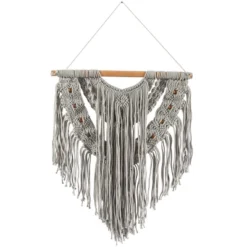 Cotton Macrame Intricately Weaved Wall Decor With Beaded Fringe Tassels - Olivia & May -Home Decor Store GUEST d5e84dfb 46e0 4d0c 9c32 225c05054d79
