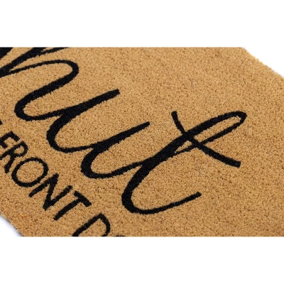 1'4" X 2'4" Shut The Front Door Indoor/Outdoor Coir Doormat Black/Brown - Entryways 3 1'4" X 2'4" Shut The Front Door Indoor/Outdoor Coir Doormat Black/Brown - Entryways