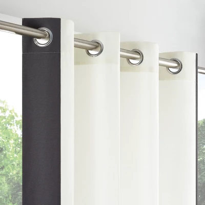 Hampton Border Outdoor Room Darkening Curtain Panel - Waverly Sun N Shade 4 Hampton Border Outdoor Room Darkening Curtain Panel - Waverly Sun N Shade - Image 2