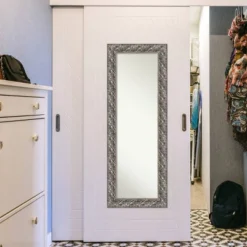 20" X 54" Non-Beveled Silver Luxor Wood On The Door Mirror - Amanti Art -Home Decor Store GUEST d9181ce4 a9e2 4b90 9d10 69e4dbc45f00